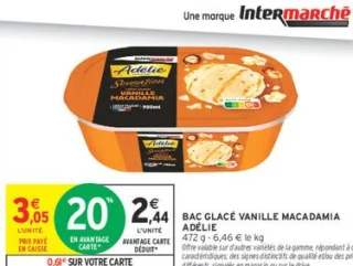 Bac glacé vanille macadamia Adélie
