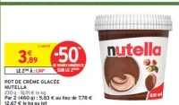 Pot de creme glacee nutella