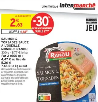 Saumon & torsades sauce à l'oseille Monique Ranou