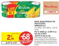 Maïs sans résidu de pesticides Bonduelle