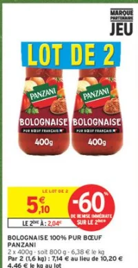 Bolognaise 100% pur bœuf Panzani