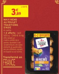 Maxi Nems au Poulet Traditions d'Asie