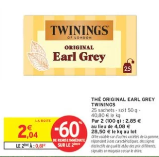 THÉ ORIGINAL EARL GREY TWININGS