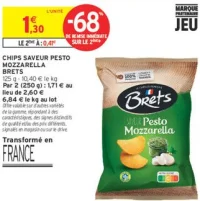 Chips Saveur Pesto Mozzarella Brets