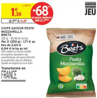 Chips Saveur Pesto Mozzarella Brets