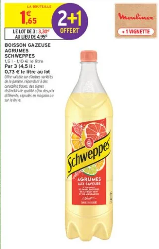 Boisson Gazeuse Agrumes Schweppes