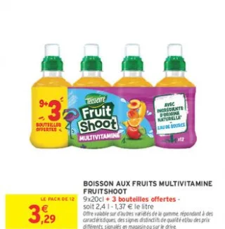 Boisson aux fruits Multivitamine Fruit Shoot