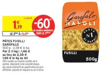 Pâtes Fusilli Garofalo