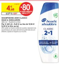 SHAMPOOING 2EN1 CLASSIC HEAD & SHOULDERS