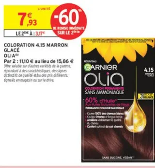COLORATION 4.15 MARRON GLACÉ OLIA GARNIER