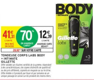 Tondeuse Corps Labs Body + Intimate Gillette