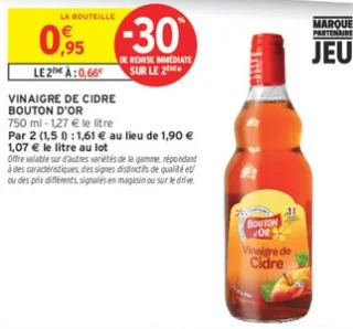 Vinaigre de cidre Bouton d'Or