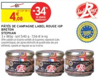 Pâtés de campagne Label Rouge IGP Breton Stephan