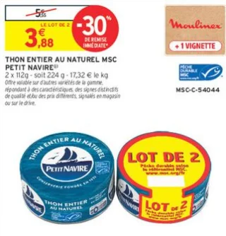 Thon entier au naturel MSC Petit Navire