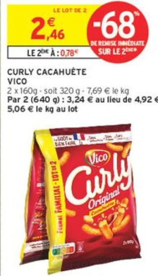 Curly cacahuète Vico