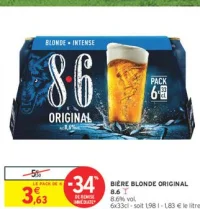 BIÈRE BLONDE ORIGINAL 8.6
