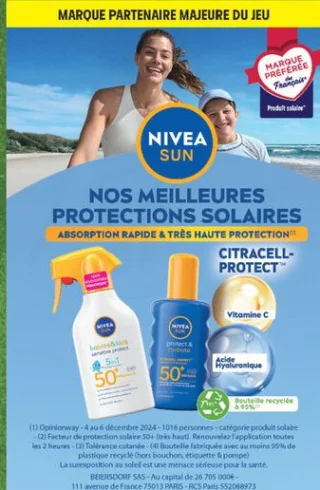 Protections solaires Nivea Sun