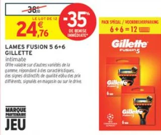 LAMES FUSION 5 6+6 GILLETTE