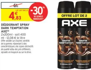 Déodorant Spray Dark Temptation Axe