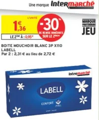 Boite mouchoir blanc 3P X110 Labell