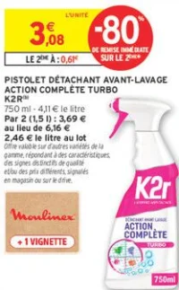 Pistolet détachant avant-lavage Action Complète Turbo K2R
