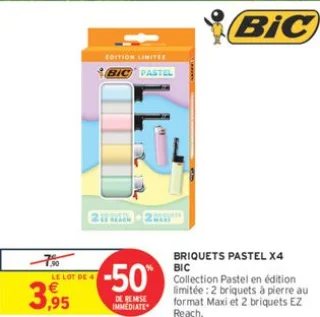 Briquets Pastel X4 Bic