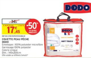 COUETTE PEAU PÊCHE DODO