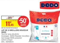 LOT DE 2 OREILLERS DOUCEUR DODO