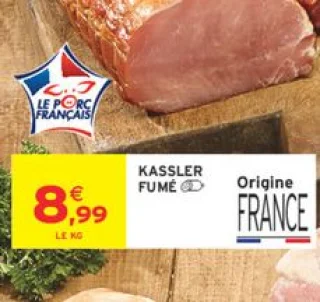 Kassler fumé Le Porc Français