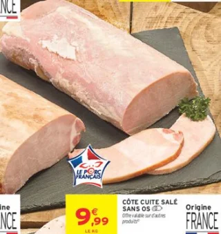 Côte cuite salé sans os Le Porc Français