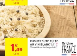 Choucroute cuite au vin blanc