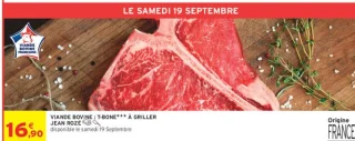 VIANDE BOVINE : T-BONE*** À GRILLER JEAN ROZÉ