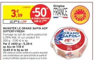 Munster Le Grand Sapin AOP Siffert-Fresh