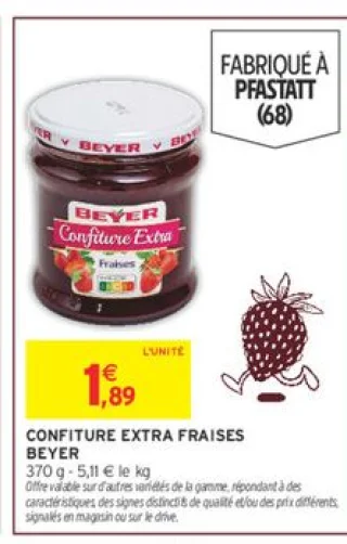 Confiture Extra Fraises Beyer
