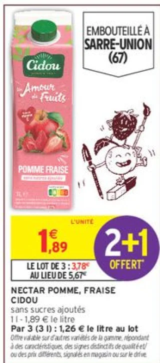 Nectar Pomme, Fraise Cidou
