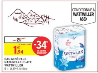 Eau minérale naturelle plate Wattwiller