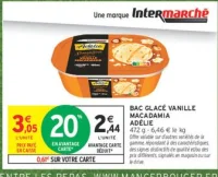 Bac glace vanille macadamia, adelie