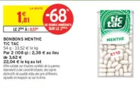 Tic Tac Bonbons Menthe