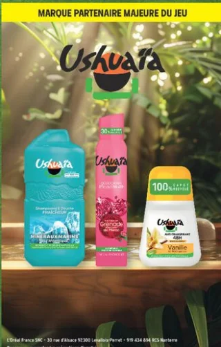 Gamme d'hygiène et de soins corporels Ushuaïa