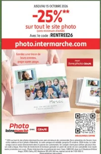Photo Intermarché avec CEWE - -25% sur tout le site photo