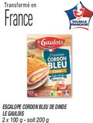 Escalope cordon bleu de dinde Le Gaulois