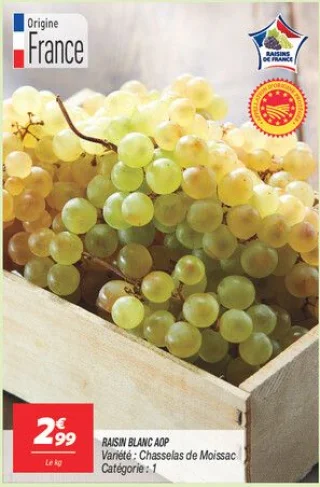 Raisin blanc aop 