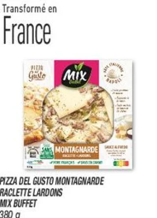 Pizza del gusto montagnarde raclette lardons