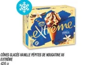 Cônes glacés  vanille pépites de nougatine x6