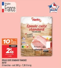 Épaule cuite standard tranchée 