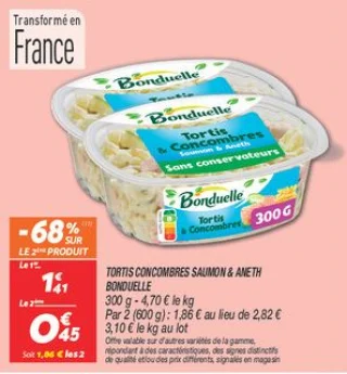 Tortis concombres saumon & aneth