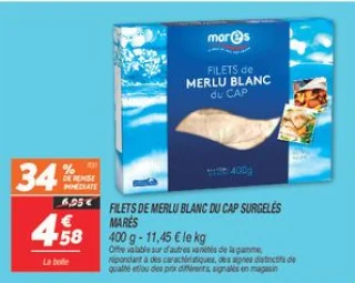 Filets de merlu blanc du cap surgelés 