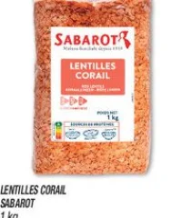 Lentilles corail 