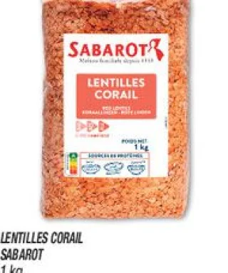 Lentilles corail 
