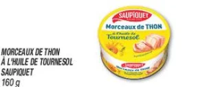 Morceaux de thon à l'huile de tournesol 